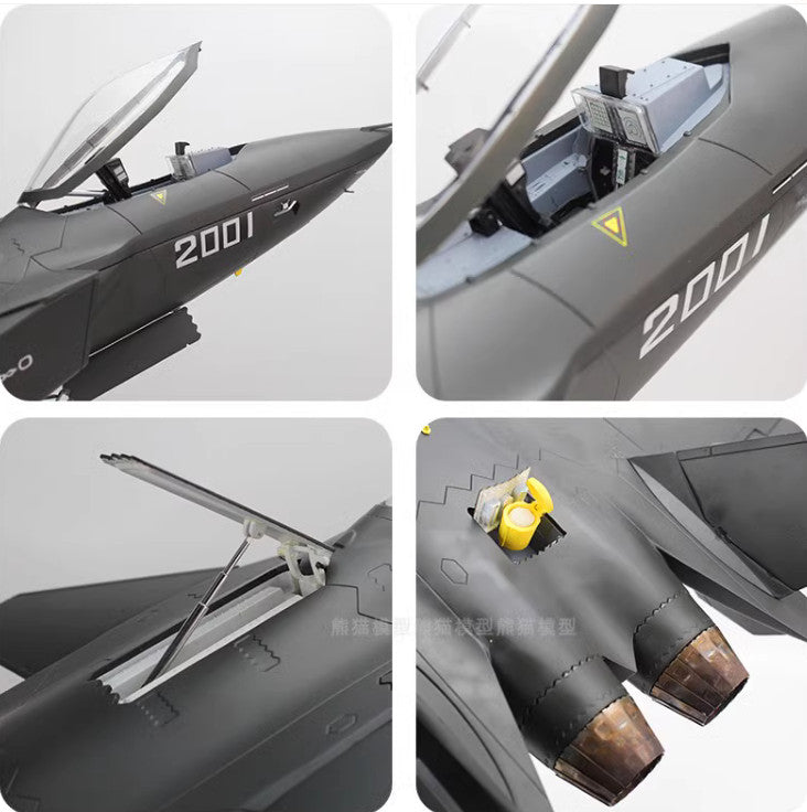 1:32 70CM China J20 Stealth Fighter Airplane Diecast Military Aircraft Model