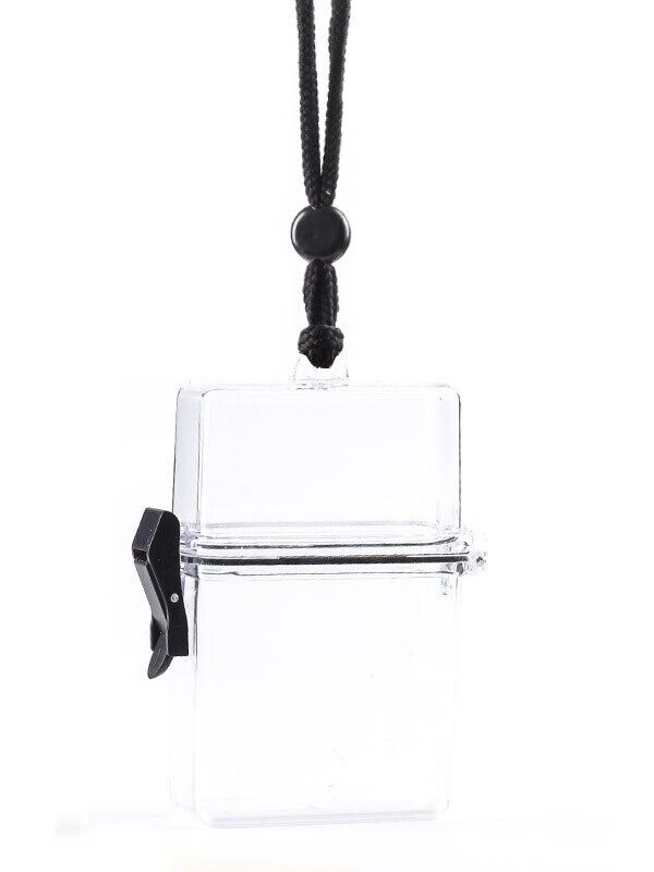 Cigarettes Box Holders Transparent Tobacco Case W/ Chain Ins Acrylic 72x29x112mm