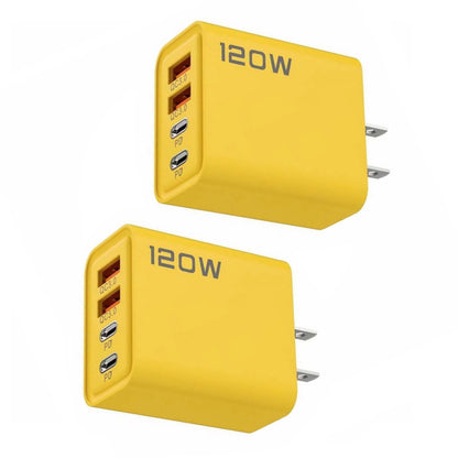 2Pcs Universal 4-Port USB C Quick Wall Charger Block For Cell Phone iPad US Plug
