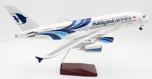 1:160 46CM Malaysia Airlines AIRBUS A380 Plane Landing Gear Resin Aircraft Model