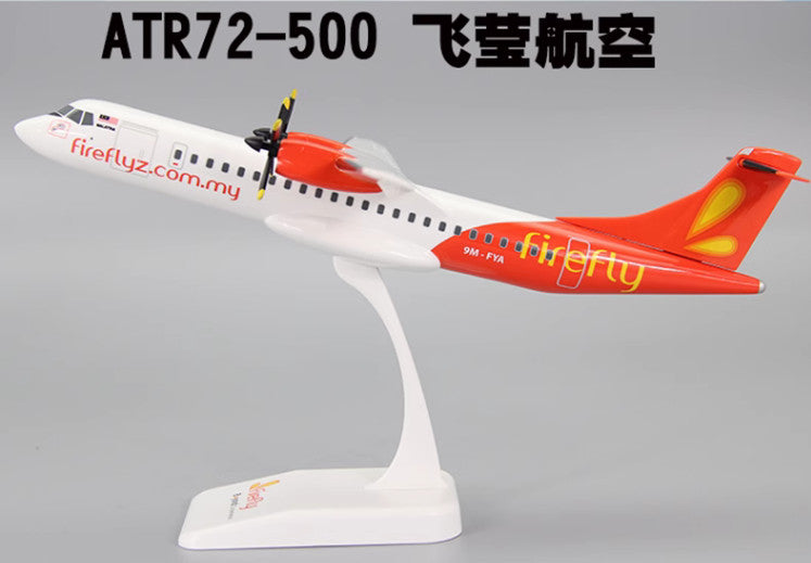 1:100 28CM RISESOON Firefly ATR72-500 Passenger Airplane ABS Plastic Plane Model