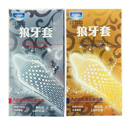 Latex Condoms For Men 3D/5D Spike Dotted Ribbed G-Spot Contraceptive Condoms