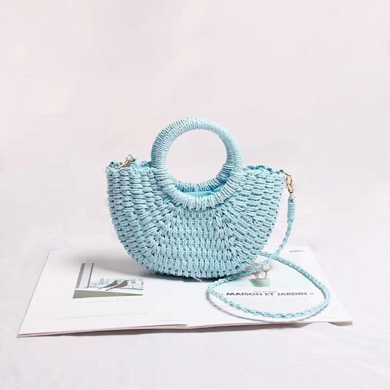 Straw Bag for Womens Summer Beach Bag Woven Tote Bag Large Rattan Shoulder Bag