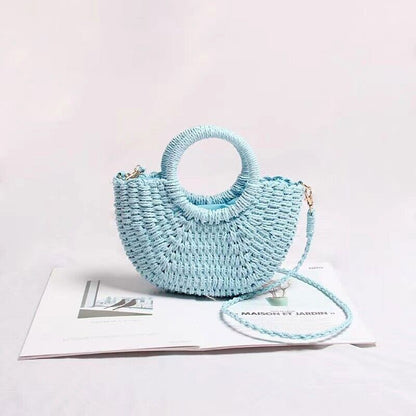 Straw Bag for Womens Summer Beach Bag Woven Tote Bag Large Rattan Shoulder Bag