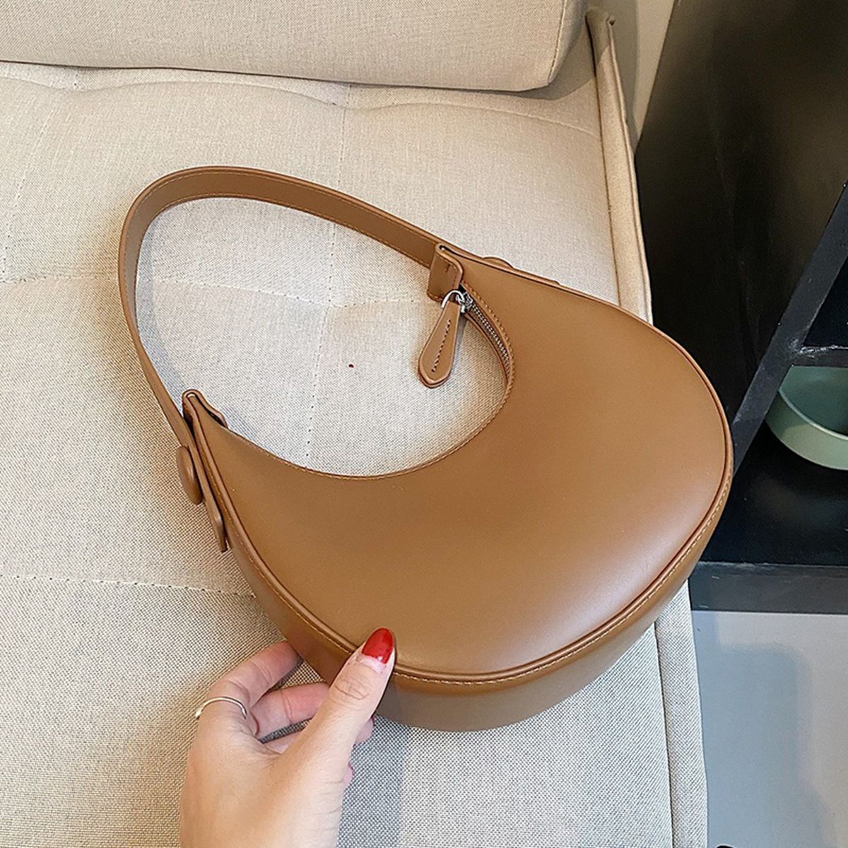 Shoulder Bags Leather Crossbody Bag Solid Messenger Bags Handbags Hobos Underarm