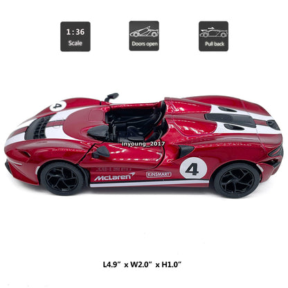 1/36 McLaren Elva Model Car Diecast Toy Vehicle Toys for Boys Kids Gifts Red