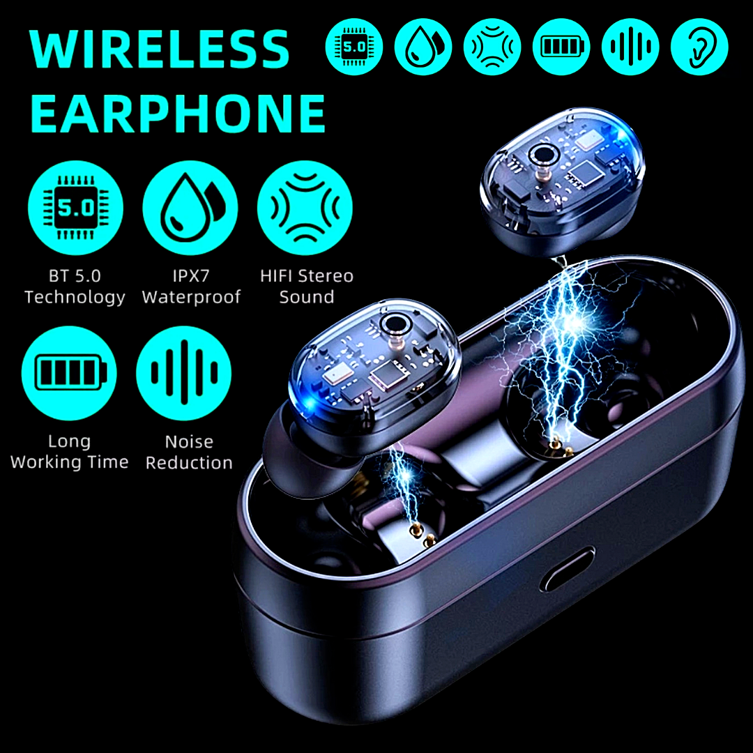 Bluetooth Earbuds for iphone Samsung Android Wireless Earphone IPX7 Waterproof