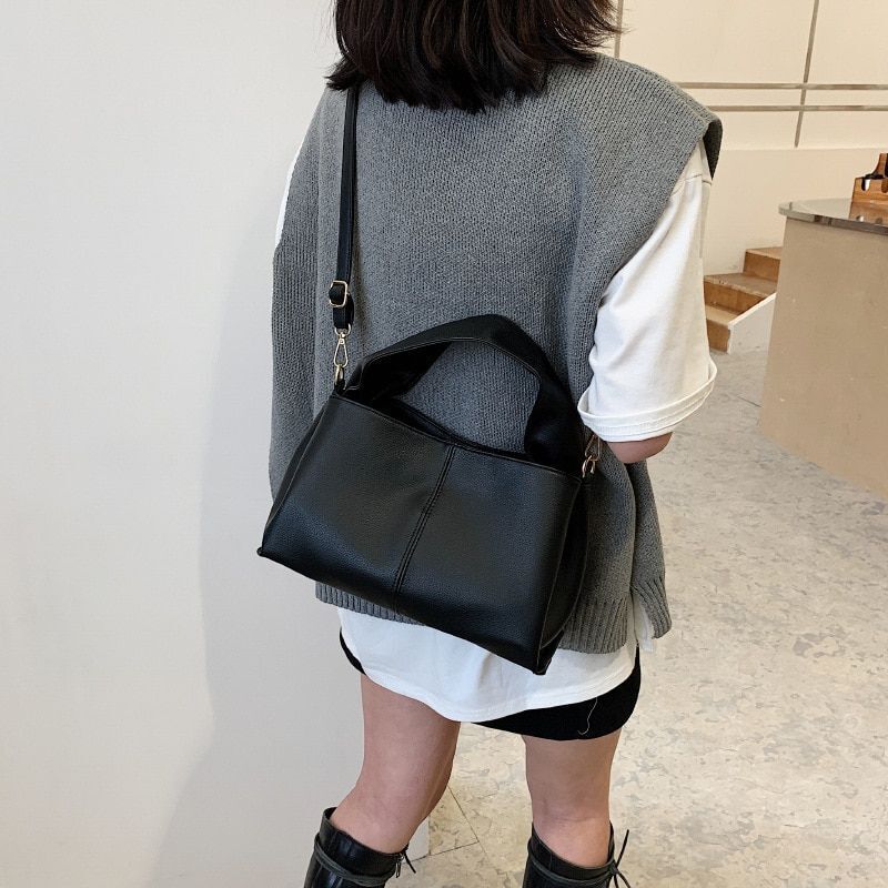 Simple Handbags Fashion Luxury Retro Messenger Tote Shoulder Bag 29*15*18 CM 1PC