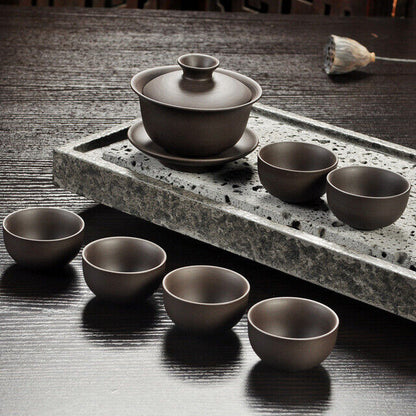 China Kung Fu Purple Sand Teapot Tea Set Ceramic Teapot Cup Handmade Drinkware