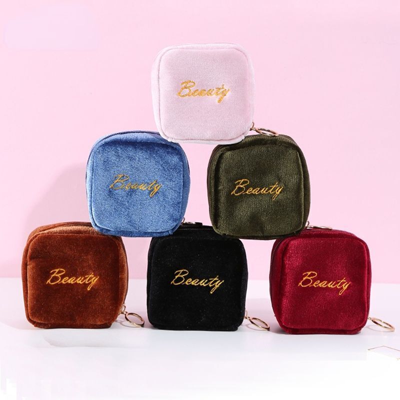 Sanitary Napkin Storage Bags Travel Lipstick Zipper Makeup Pouch Organizer Cases