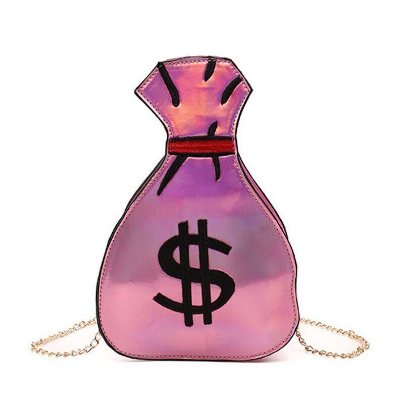 Synthetic Leather Messenger Bag Cartoon Shoulder Purse Fashion Chain Shell Purse