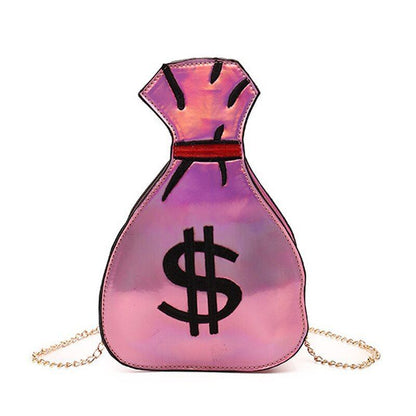 Synthetic Leather Messenger Bag Cartoon Shoulder Purse Fashion Chain Shell Purse