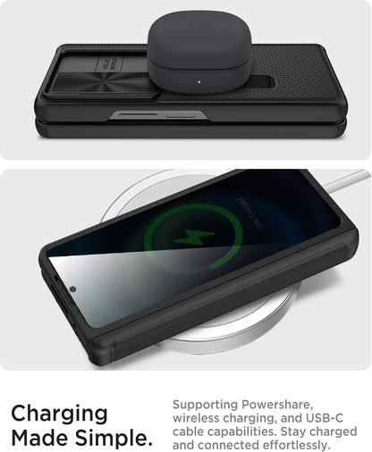 for Samsung Galaxy Z Fold7 Case with Screen Protector, Built-In Privacy Screen &