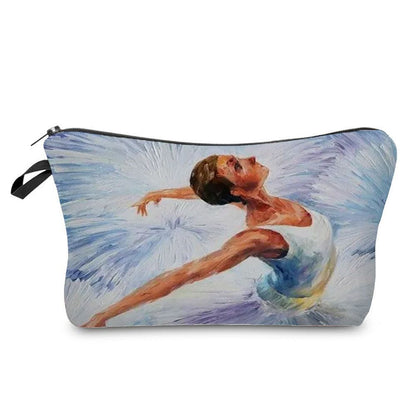 Makeup Bags Dancer Print Cosmetic Case Toiletries Organizer Traveling Polyester