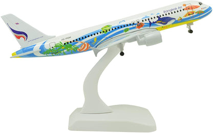 1:400 Air Bus A320 Bangkok Air Fish Painting Metal Airplane Model Plane Toy