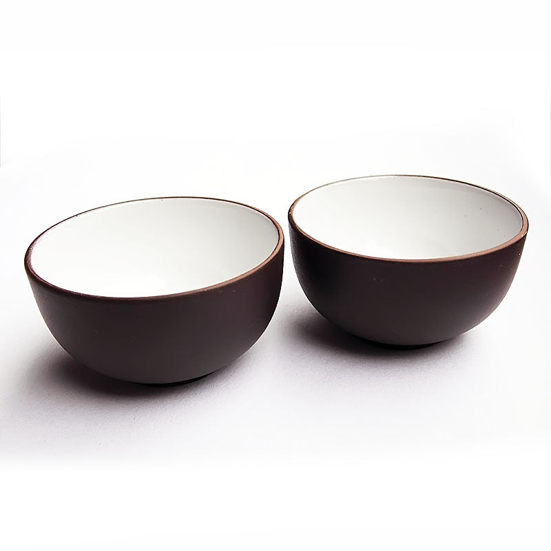 2Pcs Chinese Kungfu Tea Cup Marked Yixing Zisha Tea Set Cup Mini Cup 25Ml