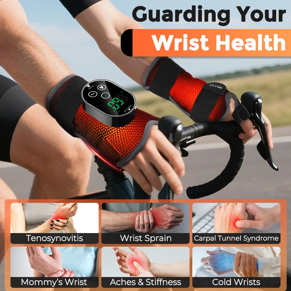 Wireless Electric Hot Compress Wrist Support Hand Pain Relief Massager Belt