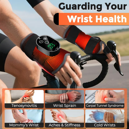 Wireless Electric Hot Compress Wrist Support Hand Pain Relief Massager Belt