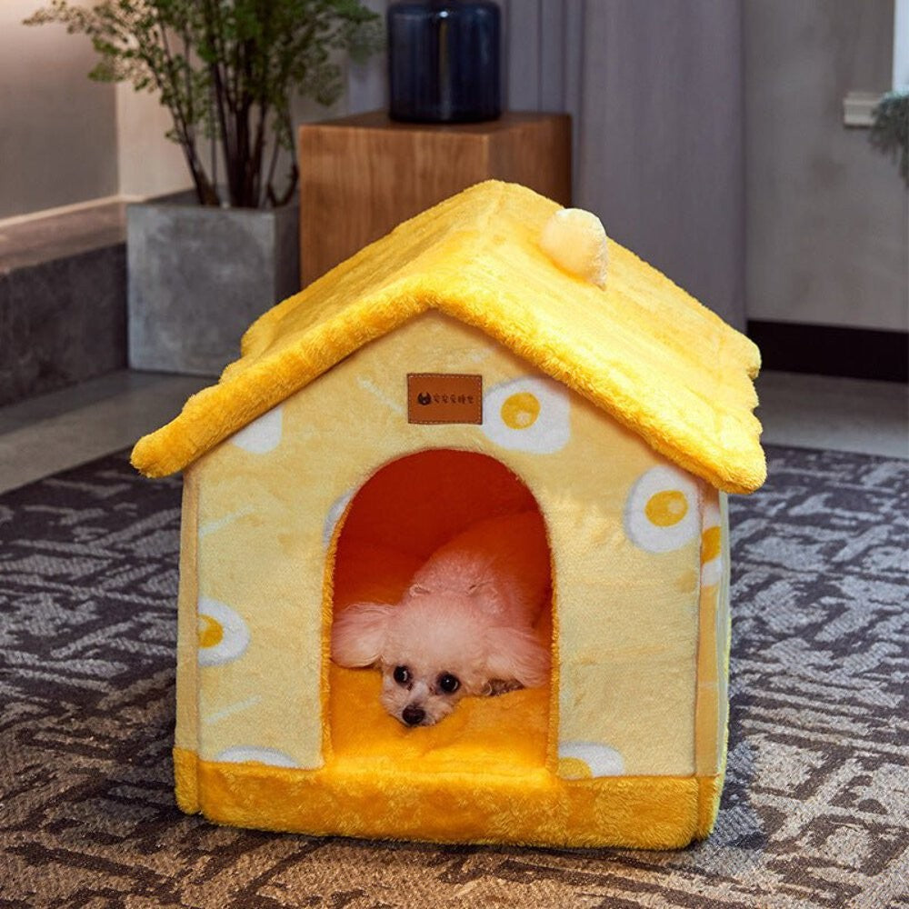 Sleep Kennel Pet Nest Warm Removable Cave Bed