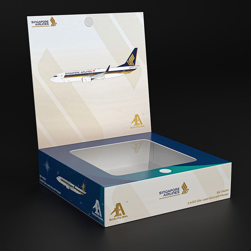 1:400 Aero Polaris SINGAPORE AIRLINES Boeing 737-800 Airplane Diecast Model