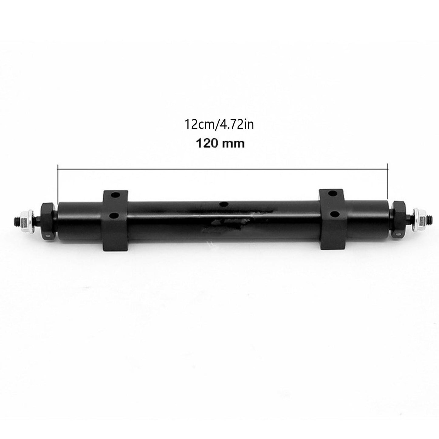 Black Metal Non-Powered Rear Wheel Axle For Tamiya Tractor Trailer 1:14 RC Car,