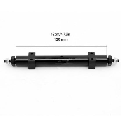 Black Metal Non-Powered Rear Wheel Axle For Tamiya Tractor Trailer 1:14 RC Car,