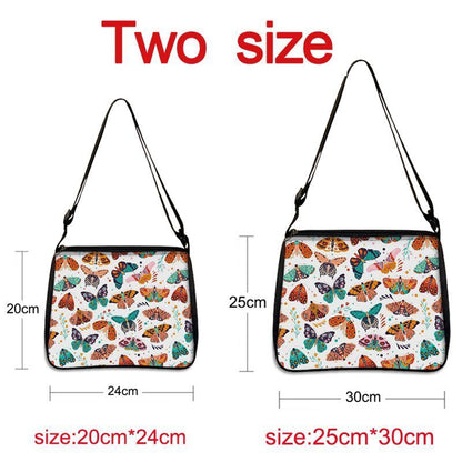 Customized Shoulder Bag Cute Black White Cat Printing Handbag Purse Storage Bag