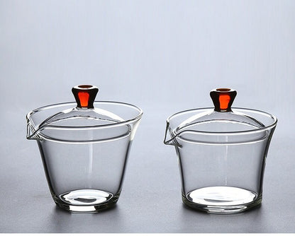 Heat Resistant Glass Gaiwan Teapot Gaiwan Tea Cup Bowl Kung Fu Tea Set Tureen