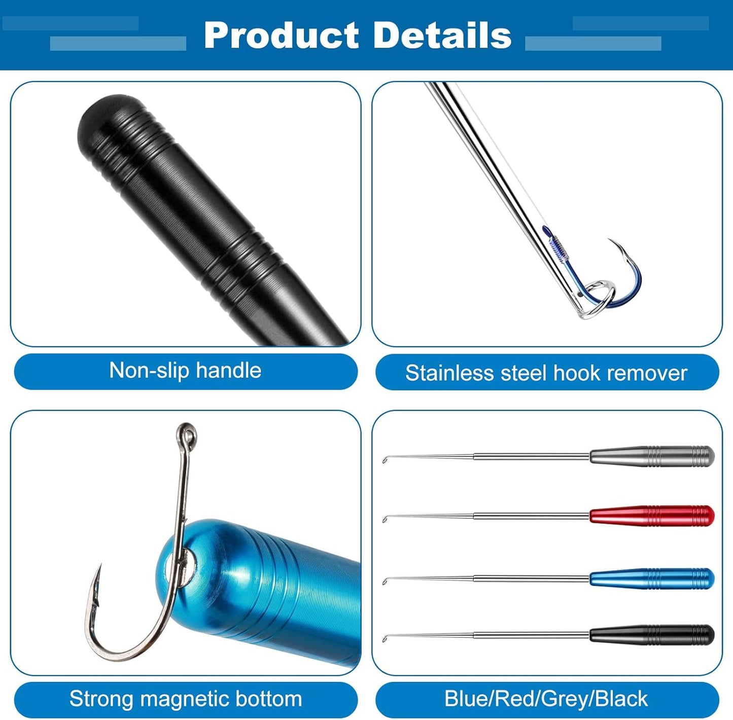 4PCS Fish Hook Quick Release Device Fishhook Detacher Remover Safety Extractor