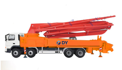 1:50 25CM DY Concrete Pump Truck Construction Machinery Diecast Model Red Color