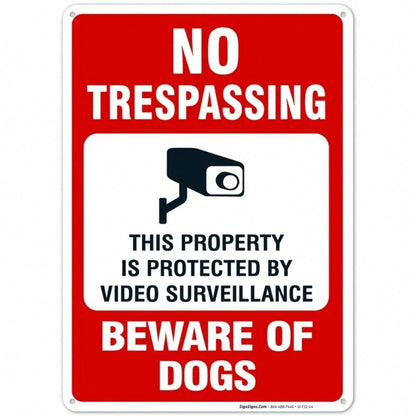 Beware of Dog Sign – Weatherproof Outdoor Home Security Anti-Theft