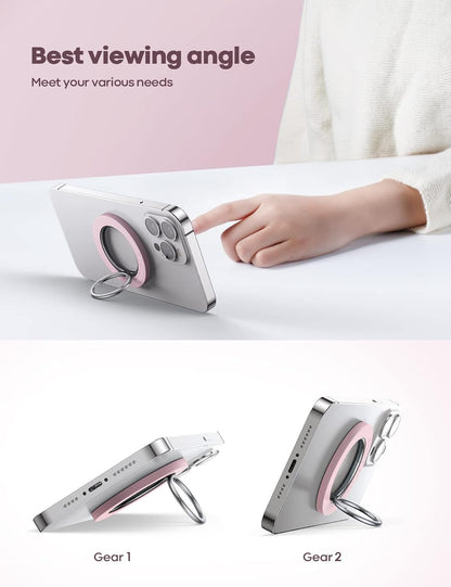 Magnetic Phone Ring Grip Holder Compatible for Magsafe, 360° Rotating with Smoot