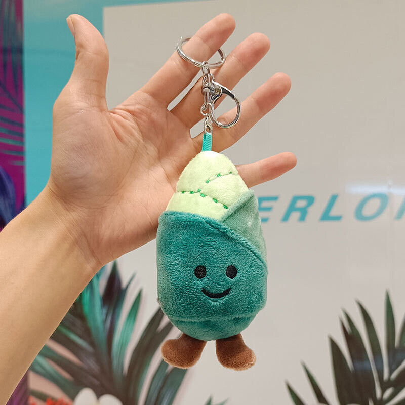 Farm Vegetable Doll Keychain Cabbage Green Onion Cauliflower Corn Plush Pendant