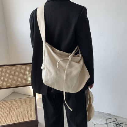 Women Bandage Crossbody Bag Canvas Shoulder Bag Female Bag Student Bag