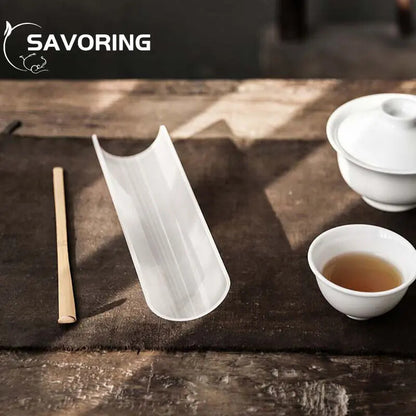Transparent Frosted Tea Shovel Japanese Style Tea Making Tools Kungfu Tea Spoon