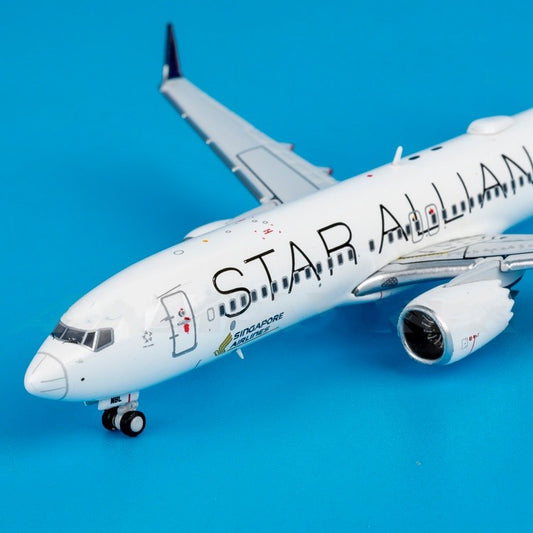 1:400 JC Wings Singapore Airlines B737 MAX 8 Airplane Diecast Aircraft Model
