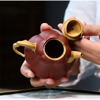 Full Handmade Tea Pot Pumpkin Design Original Ore Real Yixing Zisha Clay Pot
