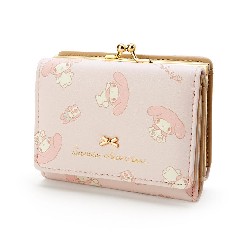 NEW Women's Leisure Wallet Kuromi Pudding Dog Zipper Buckle Bag Leather Clip