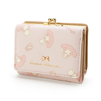 NEW Women's Leisure Wallet Kuromi Pudding Dog Zipper Buckle Bag Leather Clip