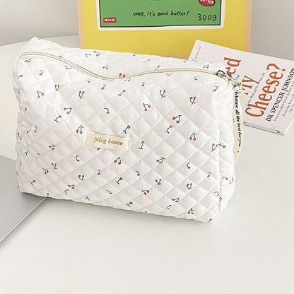 Cosmetic Storage Bag Makeup Toiletry Beauty Cases Cotton Floral Cosmetic Pouch