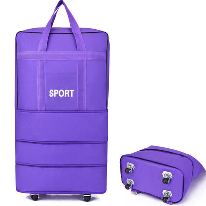 Large Capacity Foldable Luggage Trolley Bags Oxford Expendable Wheel Travel Bags