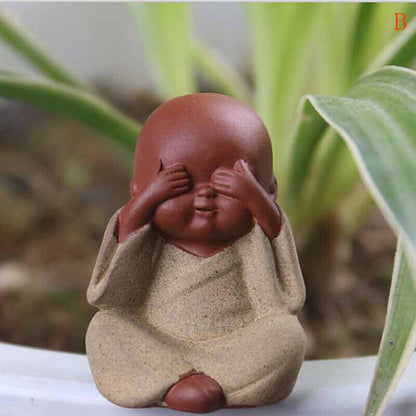 Small Buddha Statue Monk Purple Clay Tea Pet Figurine Crafts Y DkFFAUMDAUJCAUt1