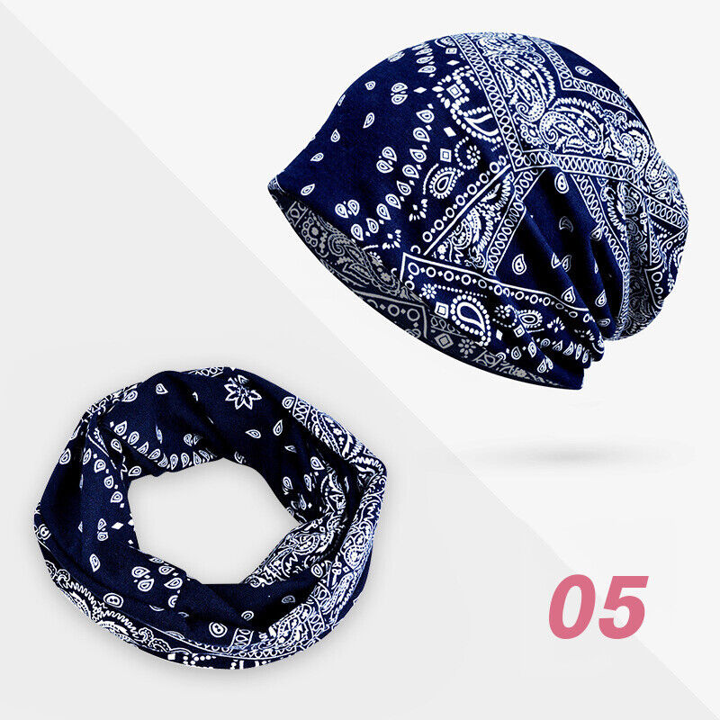 Women Floral Baggy Slouchy Beanie Hat Headwear Scarf Snood Hat Cancer Chemo Caps