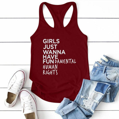 Woman T Shirt Fundamental Right Letter Print Short Sleeve Tops Tee Casual Cotton