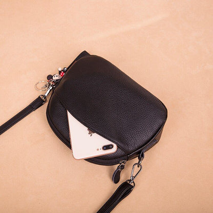 Pattern Genuine Leather Crossbody Bag Casual Shell Handbag Shoulder Purse Nylon
