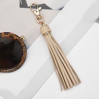 PU Leather Tassel Key Chain Handbag Bag Purse Accessories Pendant Keyring Gift