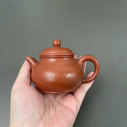 80cc Yixing Zisha Purple Clay Cusha Zhuni Handmade Tea Pot Small Duozhi Teapot