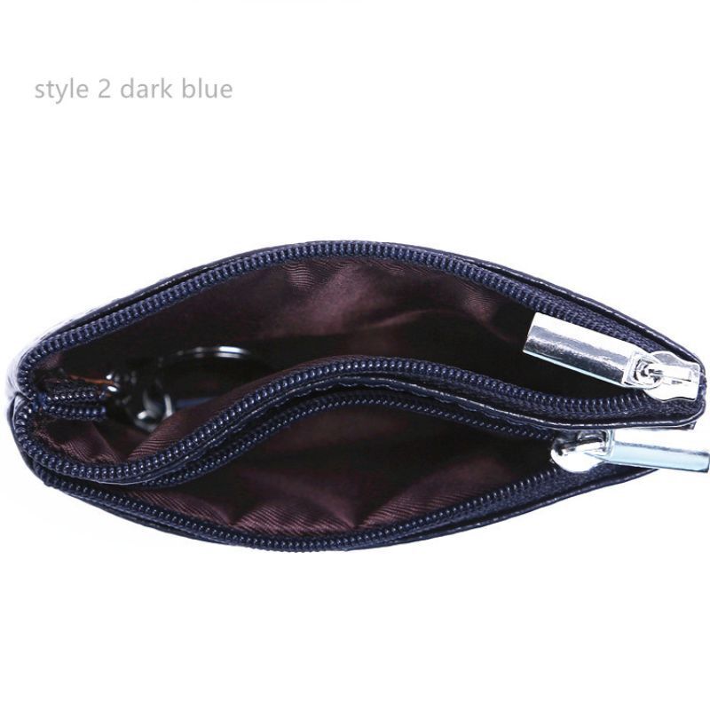 Genuine Leather Wallet Zipper Pouch Short Small Money Bag Coin Purse Card Holder