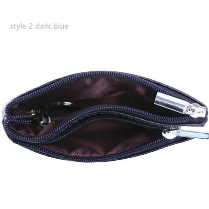 Genuine Leather Wallet Zipper Pouch Short Small Money Bag Coin Purse Card Holder