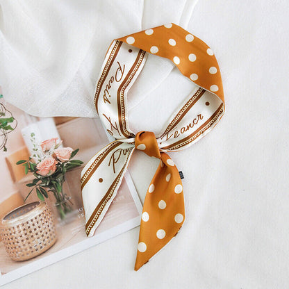 Ladies Neck Scarf Long Ribbon Wrap Tied Bag Handle Hair Wrist band Neckerchief*